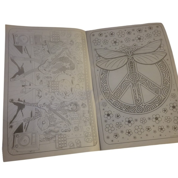 NEW 2023 Lisa Frank Giant Color & Activity Book Vibrant Colors Bug Alien Peace - Picture 5 of 16